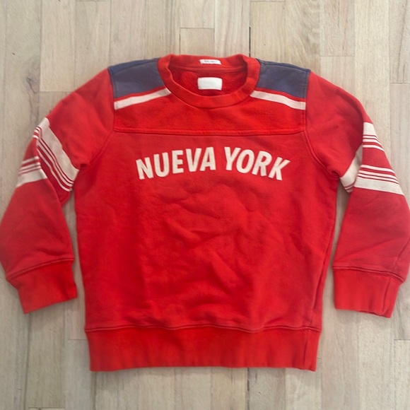 MOTHER Tops - EUC Mother 1/2 & 1/2 Koozie Nueva York Sweatshirt sz XS